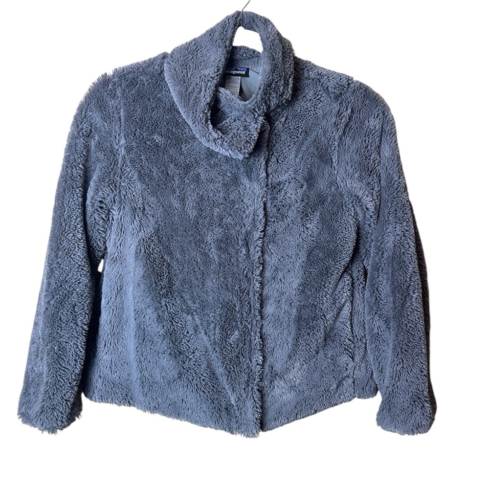 Patagonia Pelage Full Zip Faux Fleece Jacket in Feather Gray Women’s Size Medium